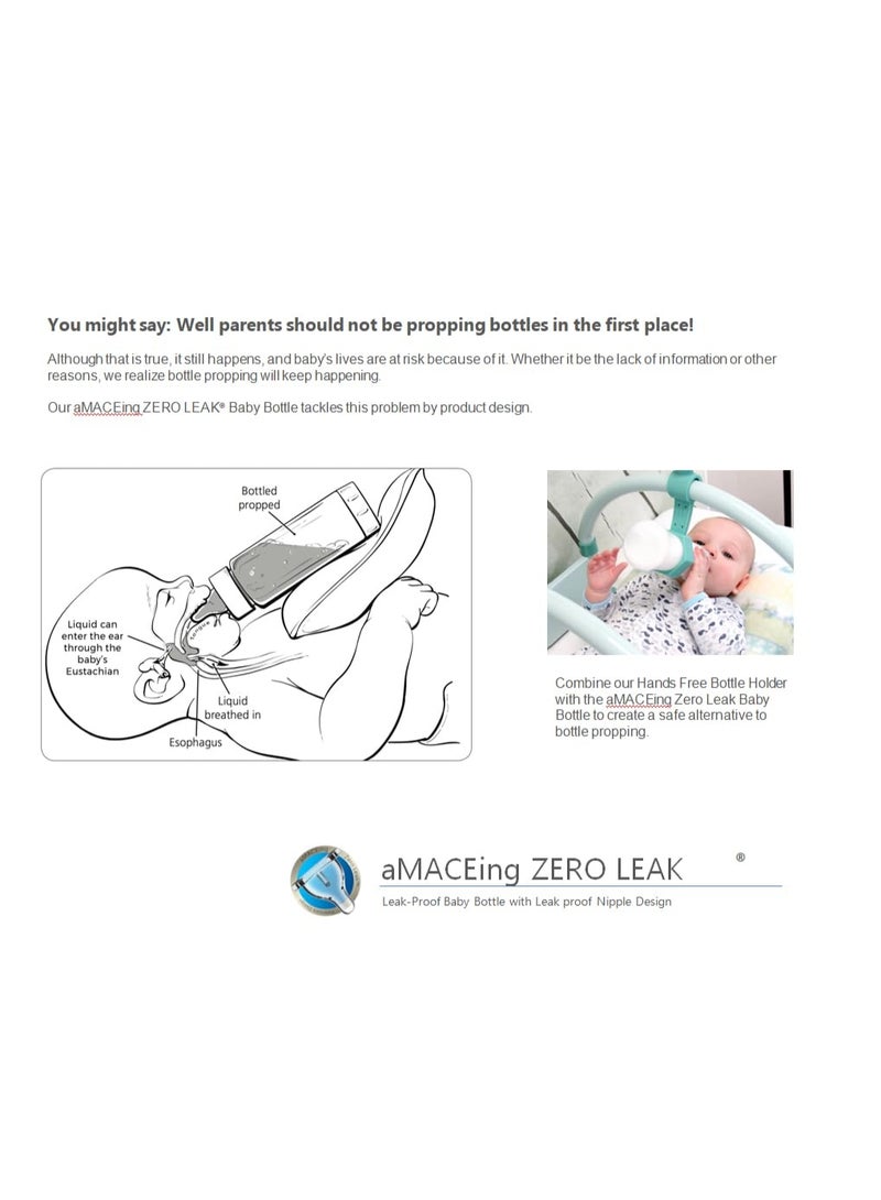 الأزرق جي دبليو زجاجة رضاعة مرنة من السيليكون برقبة عريضة وزجاجات رضاعة مقاومة للحرارة 2 في 1 مع فوهة وقشة وكوب سهل الشرب بمقبض قابل للفصل - كوب تدريب للأطفال مقاوم للتسرب سعة 120 مل، سهل الإمساك به، خالٍ من مادة BPA وزجاجة مقاومة للانسكاب للأطفال من عمر 9 أشهر فما فوق - Image 4